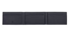 Navy blue Zippo leather credit card wallet with foldable design and 10 card slots, compact and stylish for everyday use.