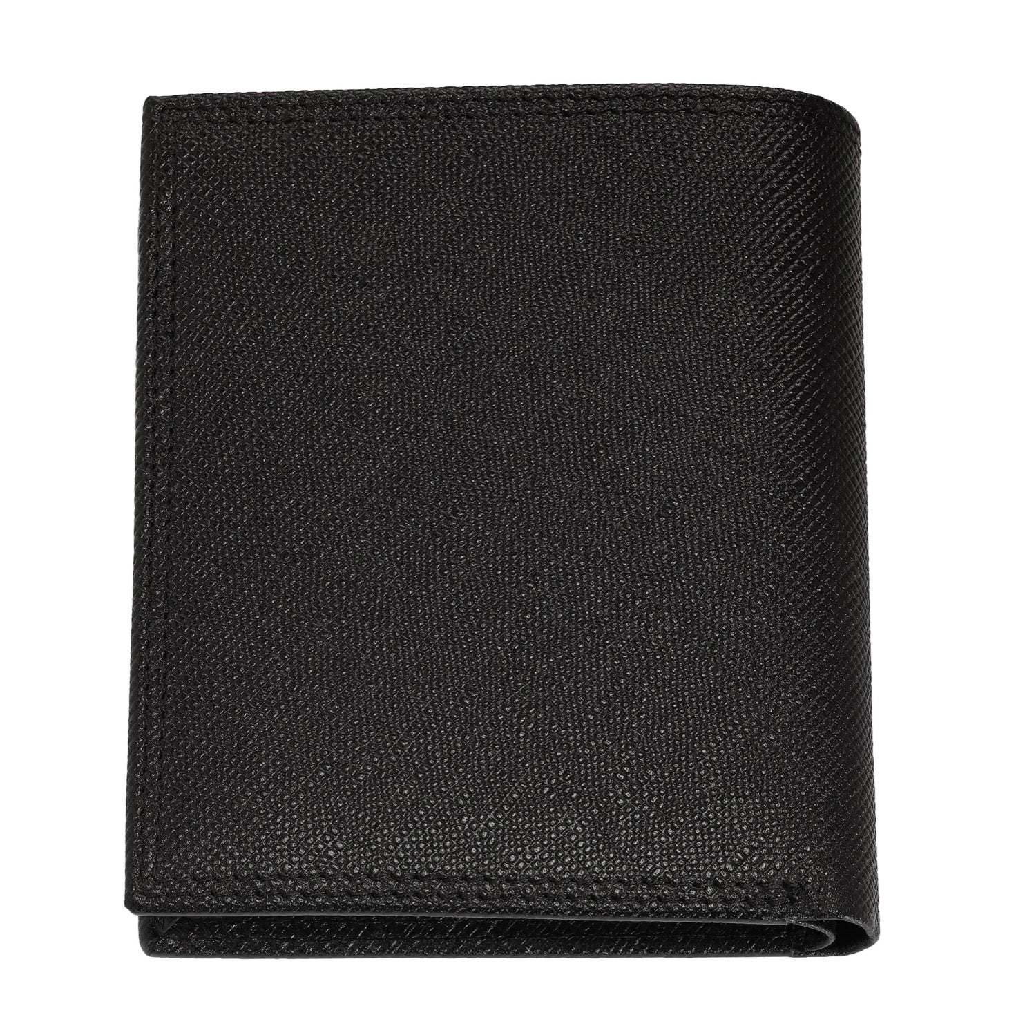 Zippo Saffiano Tri-Fold Wallet 10 Cards Slots Leather Black 2007073 Free Delivery