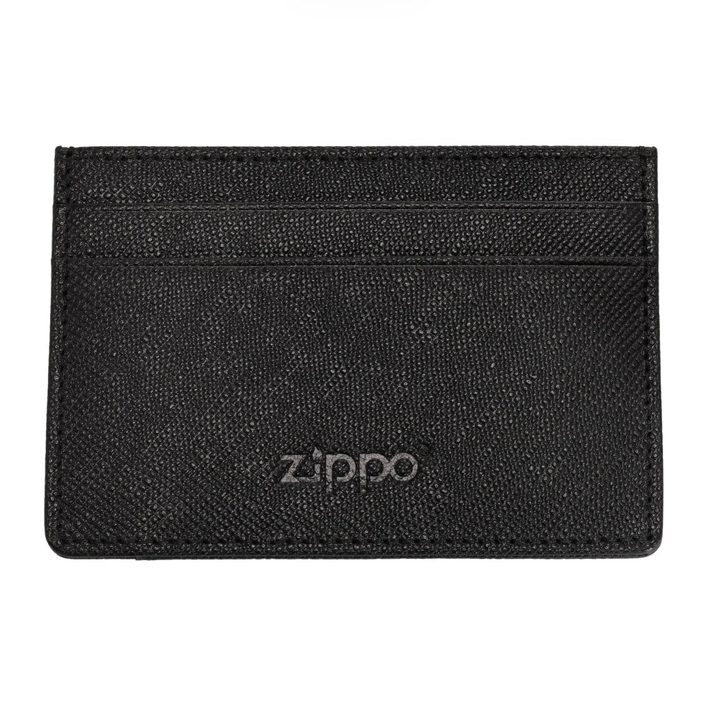 Zippo Saffiano Money Clip Wallet Leather Black 2007079 Free Delivery