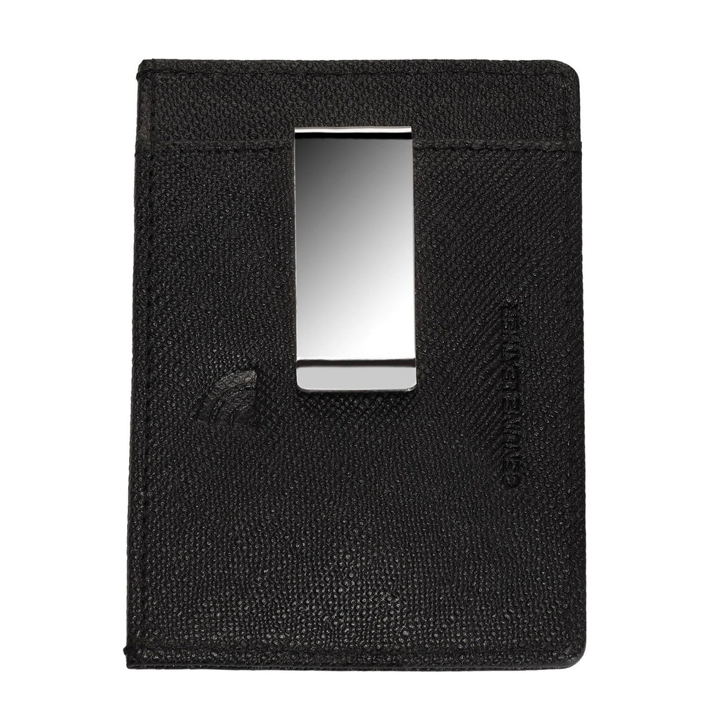 Zippo Saffiano Money Clip Wallet Leather Black 2007079 Free Delivery