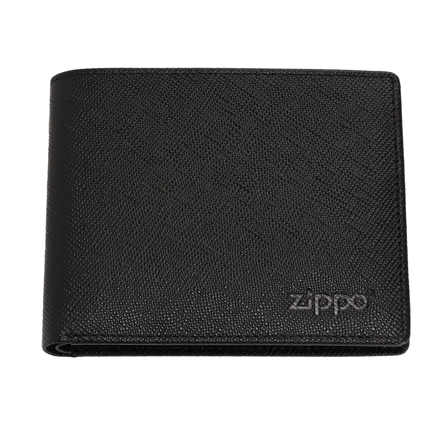 Zippo Saffiano Credit Card Wallet Leather Black 2007085 Free Delivery