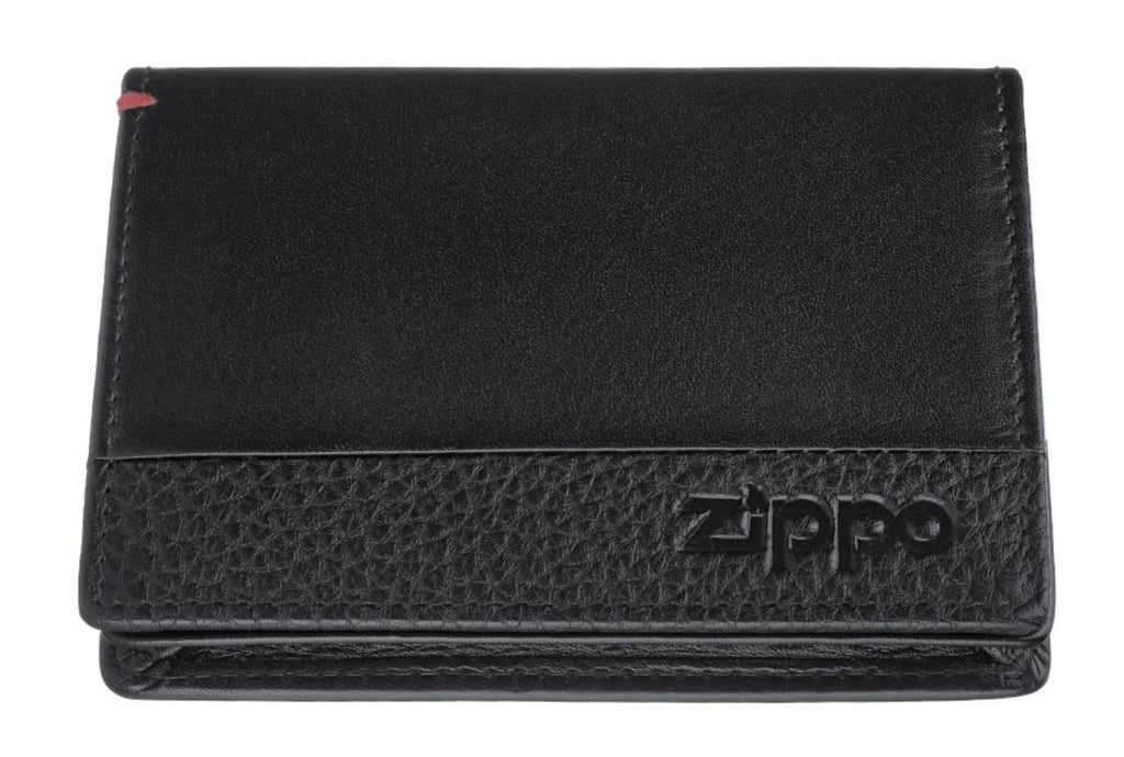 Zippo Business Card Wallet Black Nappa Leather 2006024 Free Delivery