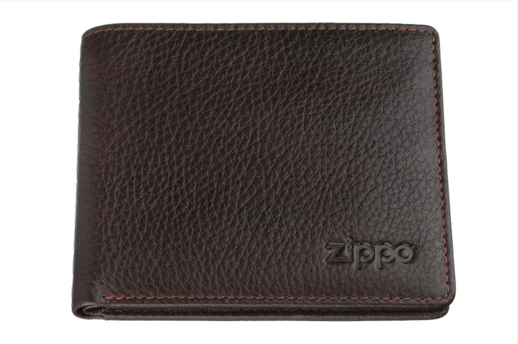 Zippo Credit Card Wallet Brown Nappa Leather 2006031 Free Delivery