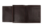 Brown Zippo tri-fold wallet made of Nappa leather with multiple card slots and a sleek design.