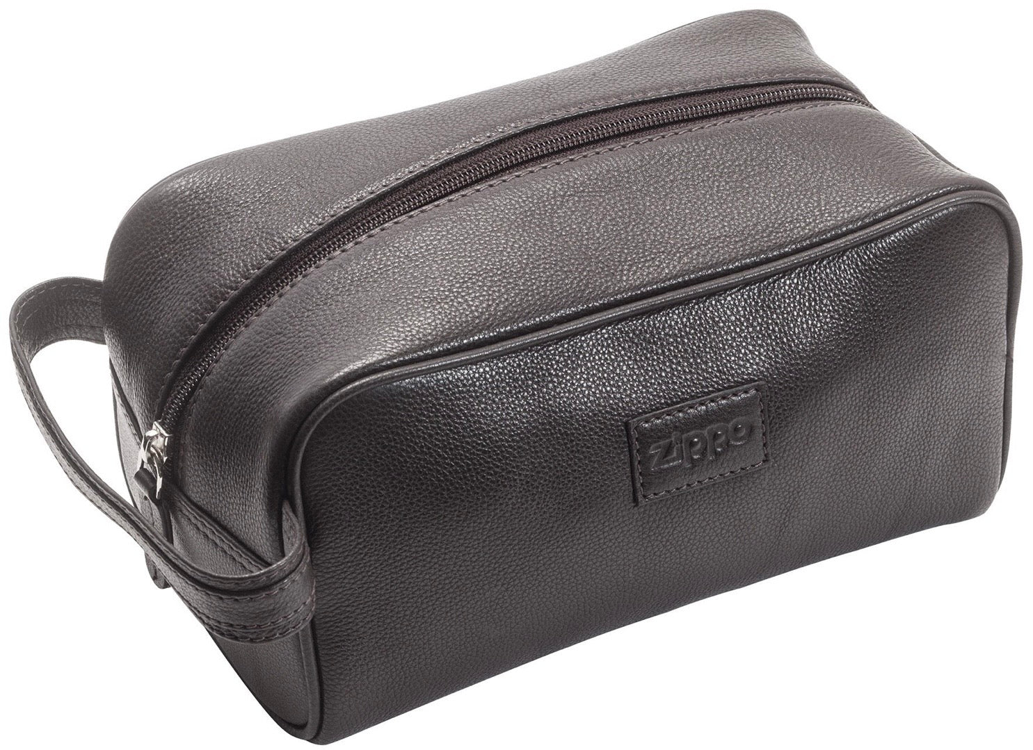 Zippo Toiletry Bag Mocha Brown Leather 2005417 Free Delivery