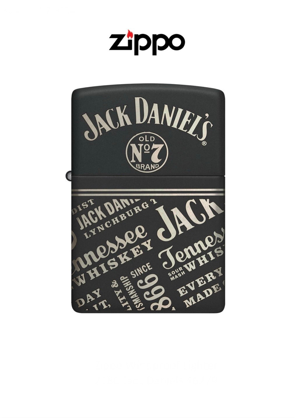 Zippo Lighter 218C Jack Daniels 46279 Windproof Lifetime Guarantee Free Delivery
