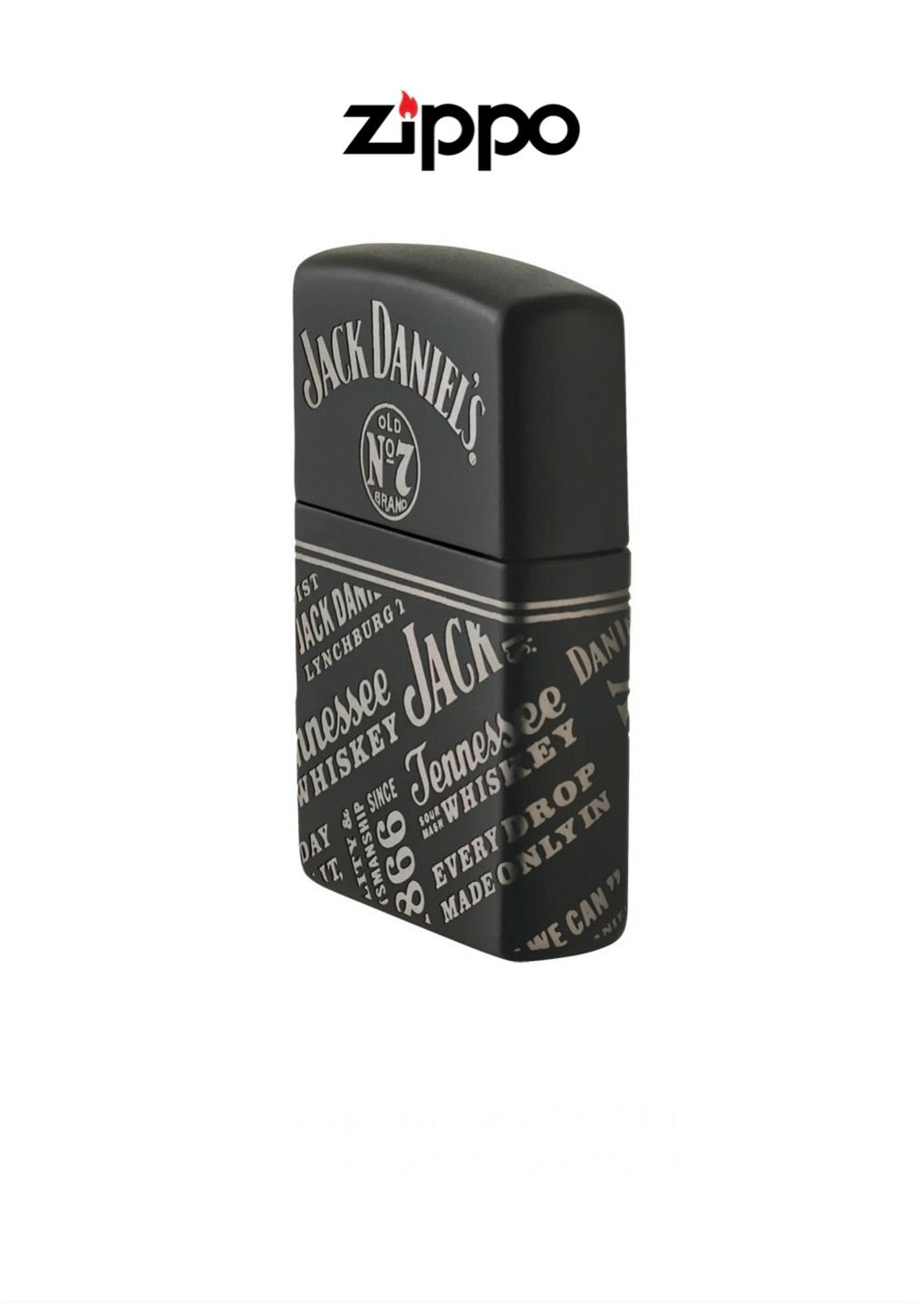 Zippo Lighter 218C Jack Daniels 46279 Windproof Lifetime Guarantee Free Delivery