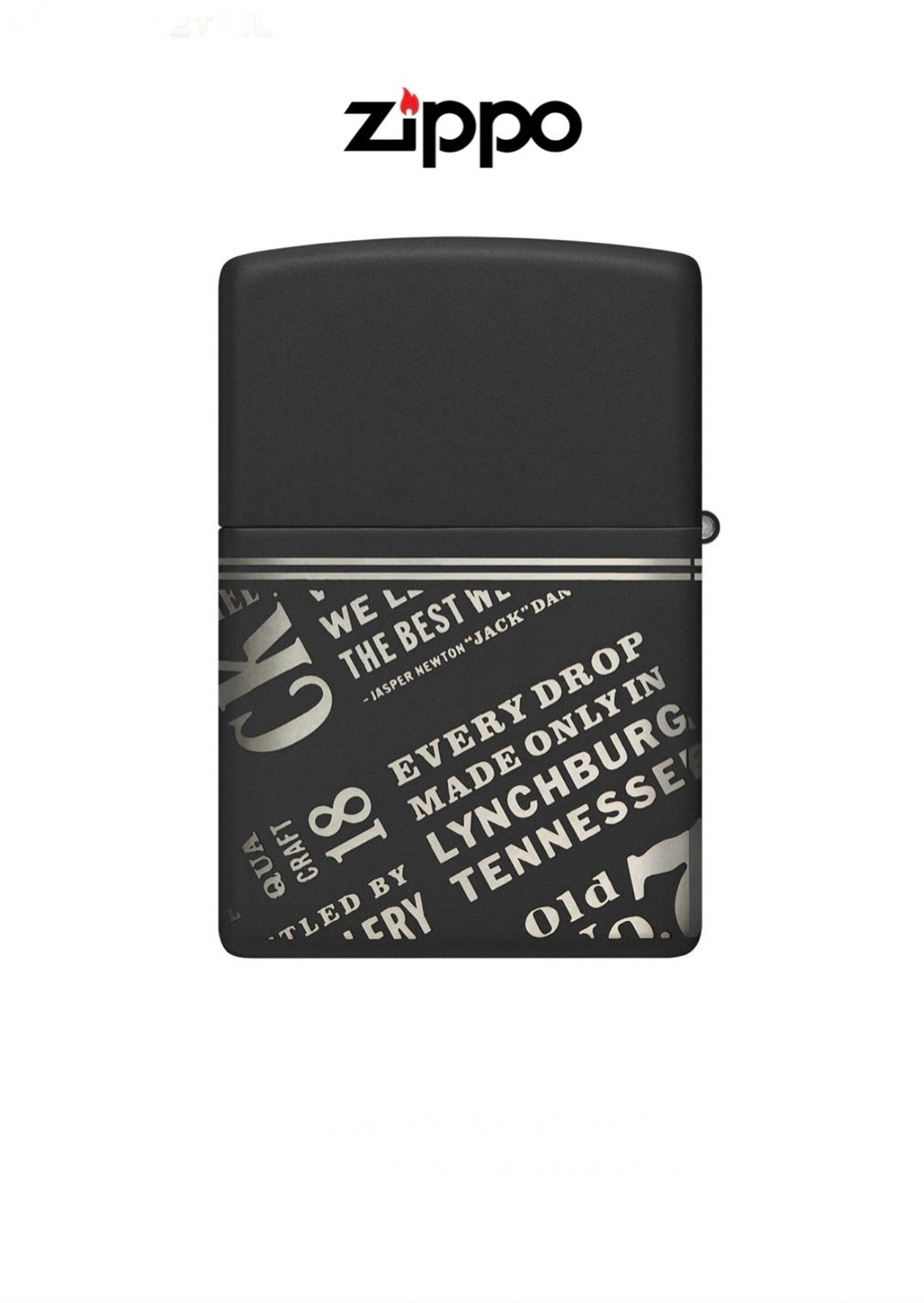 Zippo Lighter 218C Jack Daniels 46279 Windproof Lifetime Guarantee Free Delivery