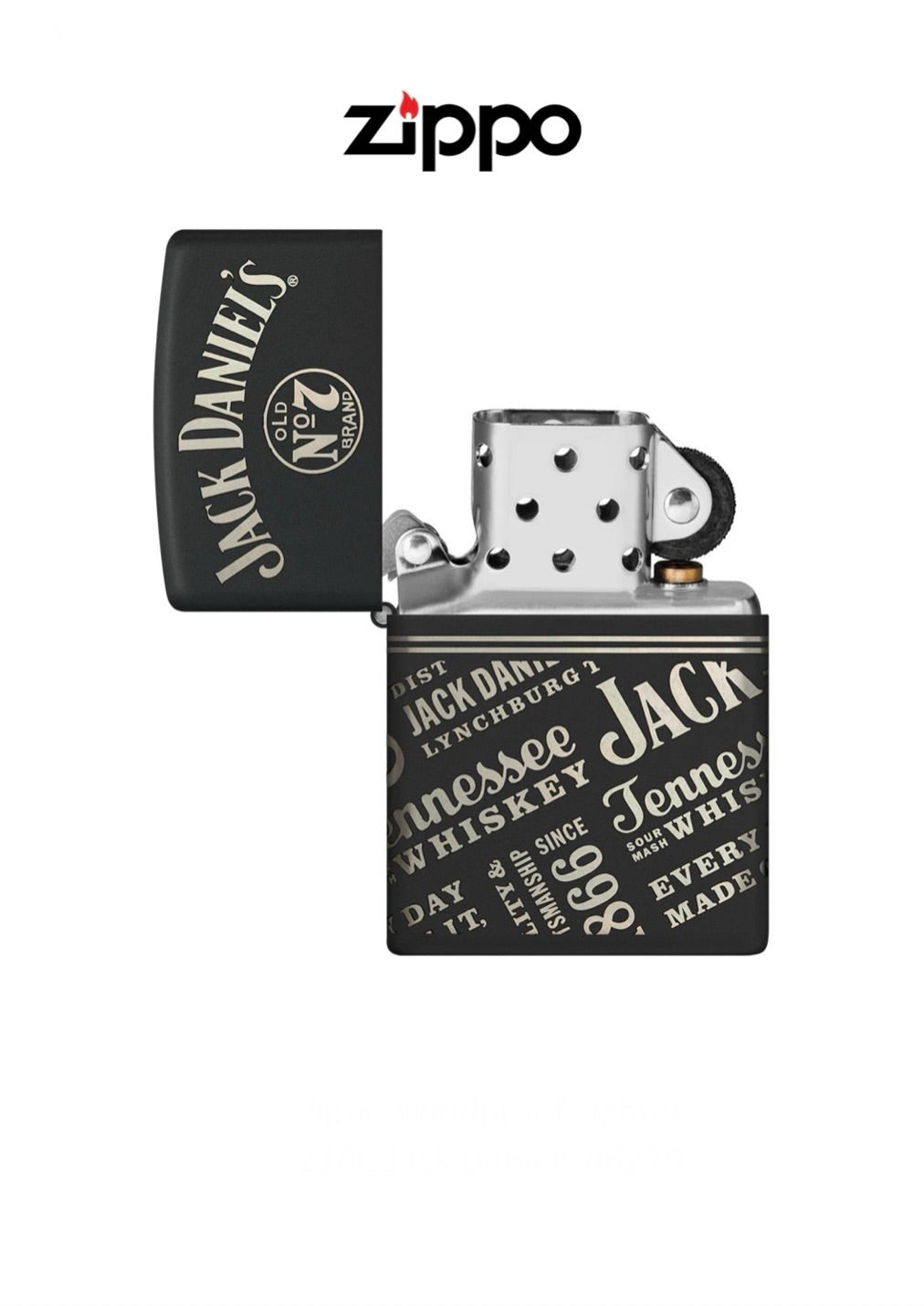 Zippo Lighter 218C Jack Daniels 46279 Windproof Lifetime Guarantee Free Delivery