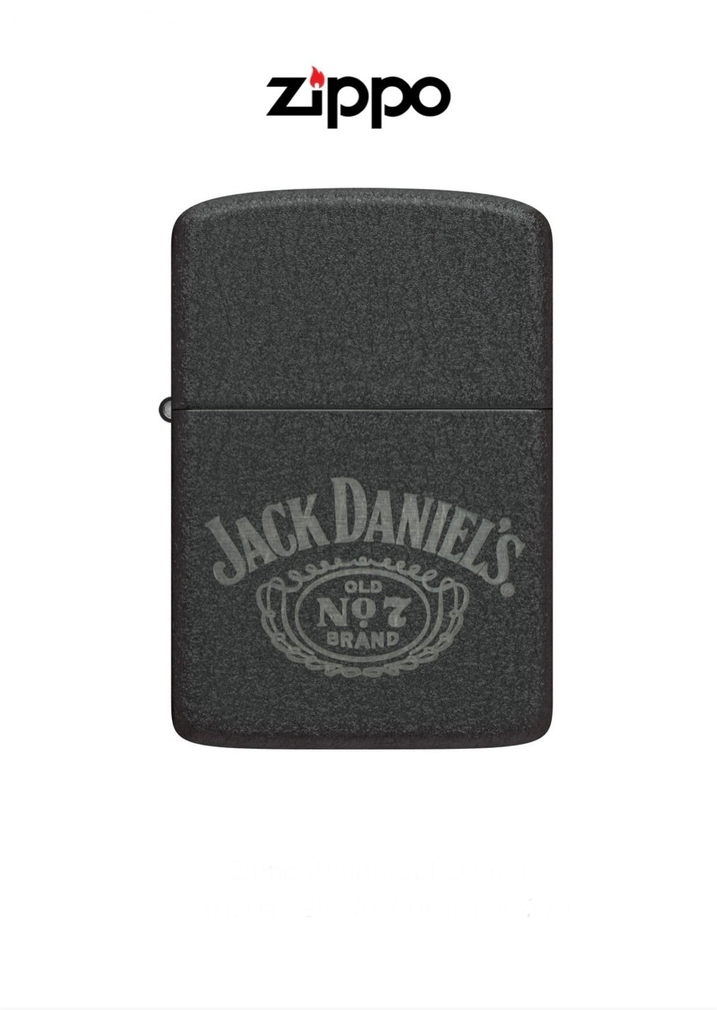 Zippo Lighter Jack Daniels No 7 Design 46796 Windproof Lifetime Guarantee Free Delivery