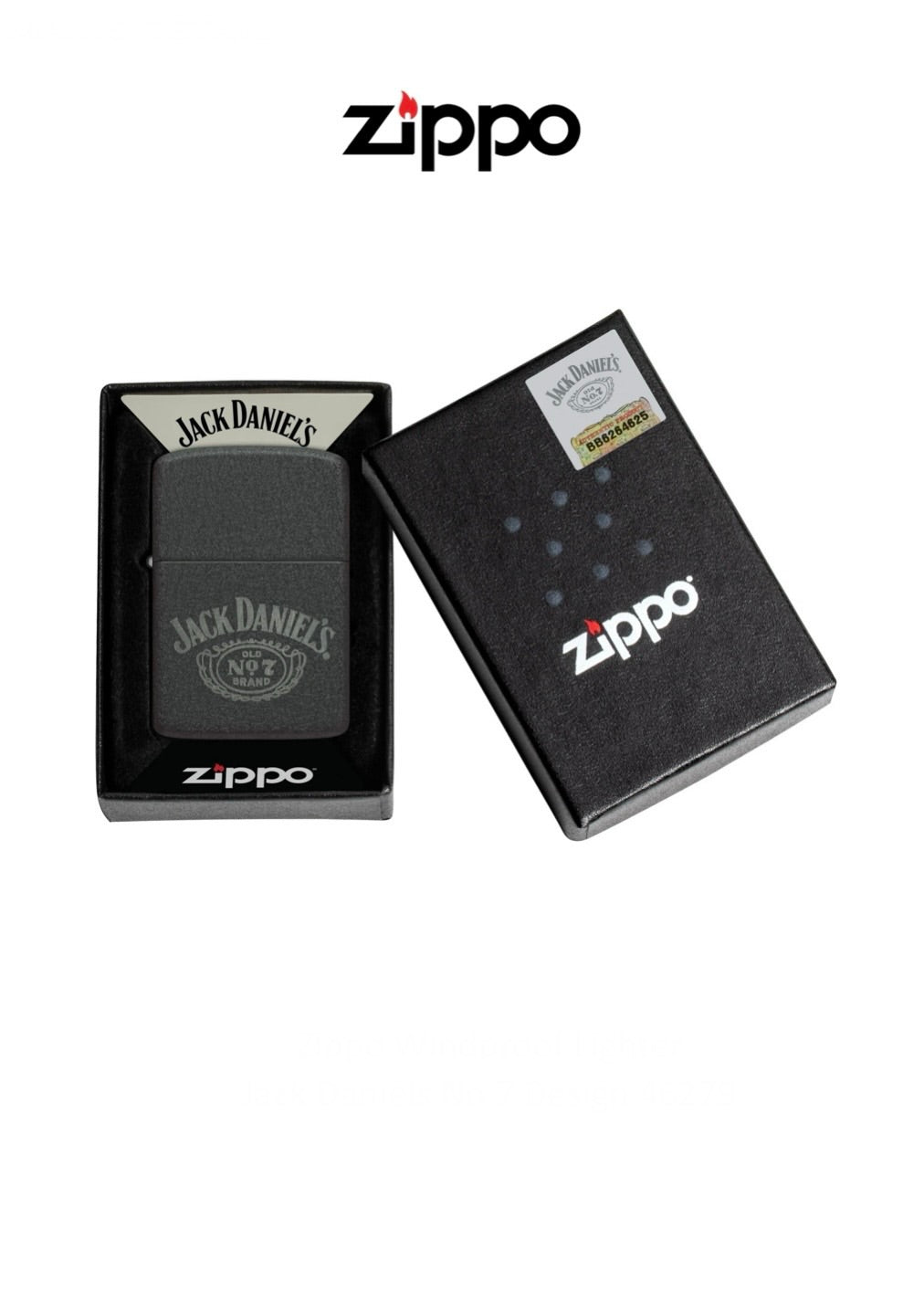 Zippo Lighter Jack Daniels No 7 Design 46796 Windproof Lifetime Guarantee Free Delivery