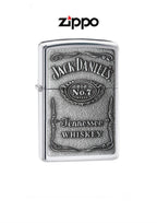 Zippo Lighter Jack Daniels Chrome Label Emblem 250JD427