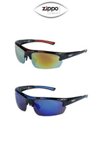 Zippo sunglasses with UV400 polycarbonate lenses and frame, black design, providing sun protection and stylish eyewear.