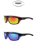 Zippo sunglasses with UV400 protection, polycarbonate lenses, and frame, featuring a stylish design and brand logo.