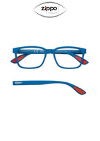 Zippo unisex rectangular reading glasses with Italian design, non-prescription, lightweight and stylish for everyday use.