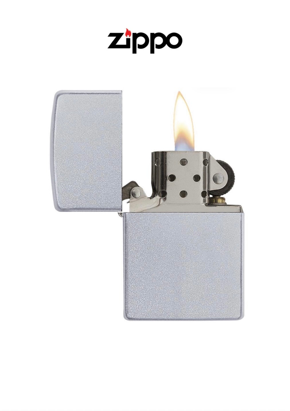 Zippo Lighter 205 Satin Chrome Windproof Lifetime Guarantee Free Delivery