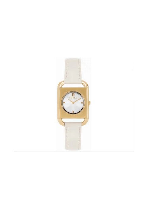 Furla Ladies Watch Arco Square with silver dial and stainless steel bracelet, stylish and elegant timepiece.