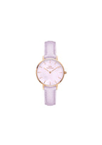 Daniel Wellington Ladies Watch Petite Lavender 28mm with silver case and lavender leather strap, stylish and elegant wrist accessory