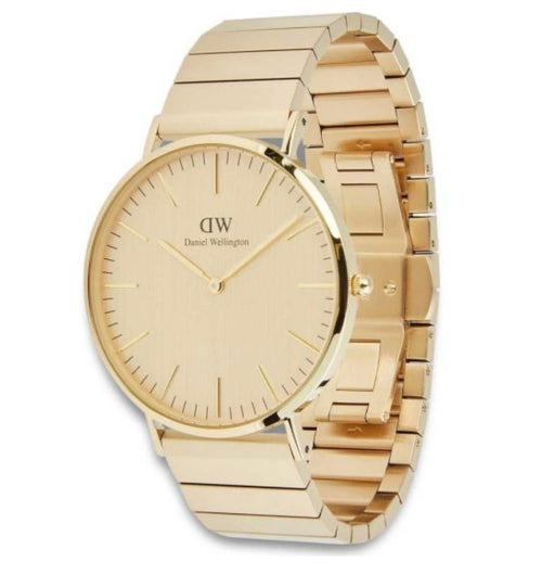 Daniel Wellington Mens Watch Classic Piano Link Gold Unitone DW00100779
