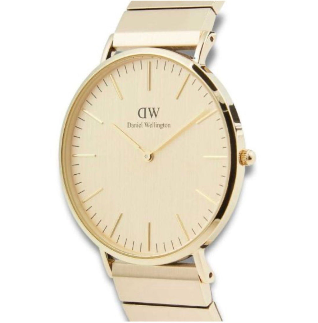 Daniel Wellington Mens Watch Classic Piano Link Gold Unitone DW00100779