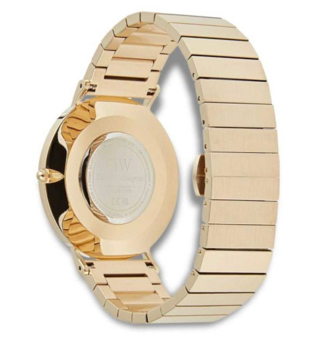 Daniel Wellington Mens Watch Classic Piano Link Gold Unitone DW00100779