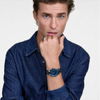 Daniel Wellington Mens Watch Iconic Paradigma Link Blue Enamel DW00100820
