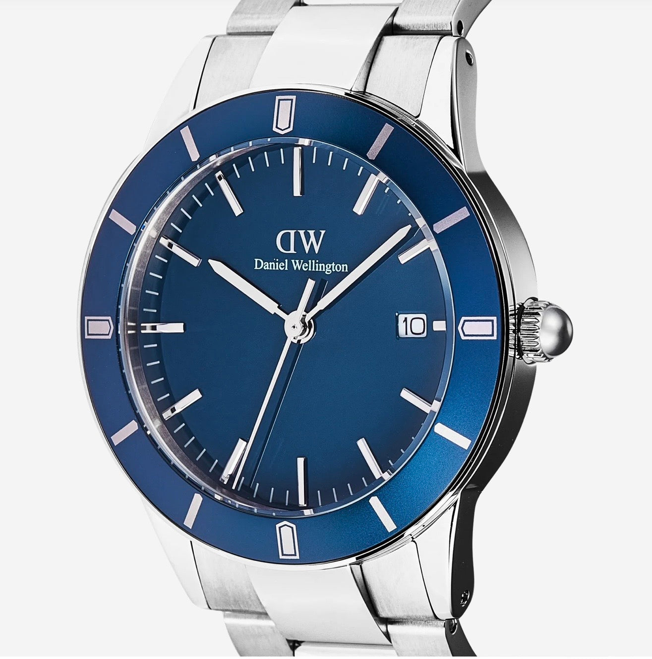 Daniel Wellington Mens Watch Iconic Paradigma Link Blue Enamel DW00100820
