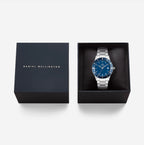 Daniel Wellington Mens Watch Iconic Paradigma Link Blue Enamel DW00100820