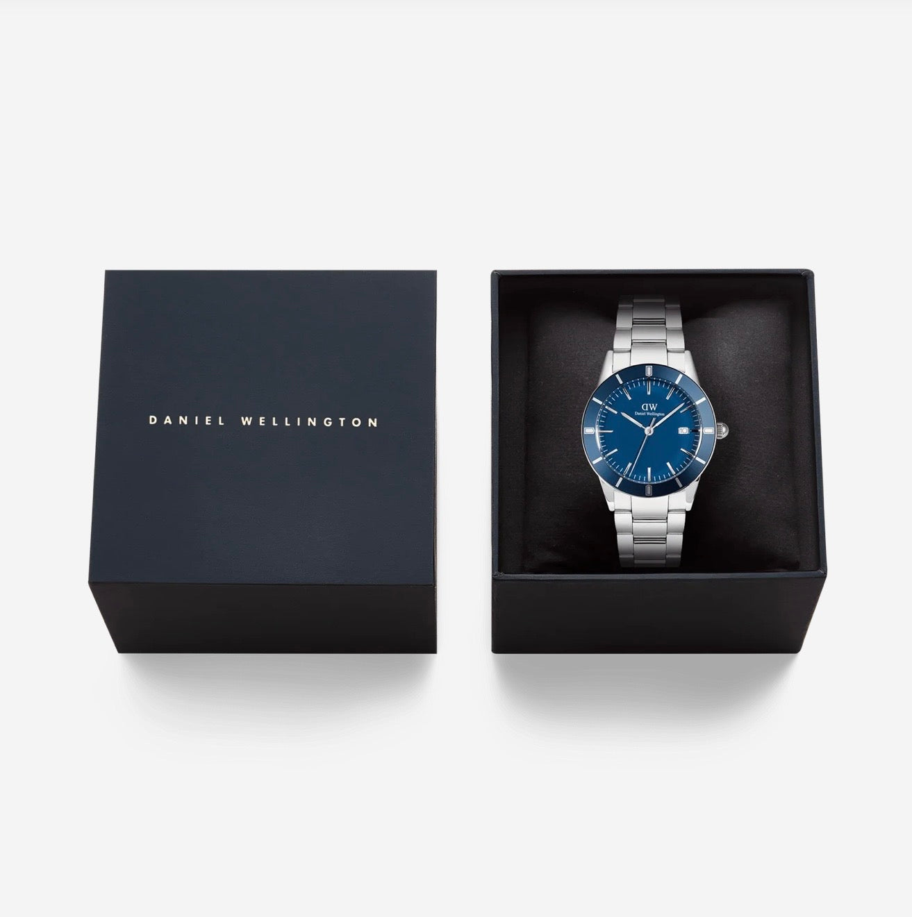 Daniel Wellington Mens Watch Iconic Paradigma Link Blue Enamel DW00100820