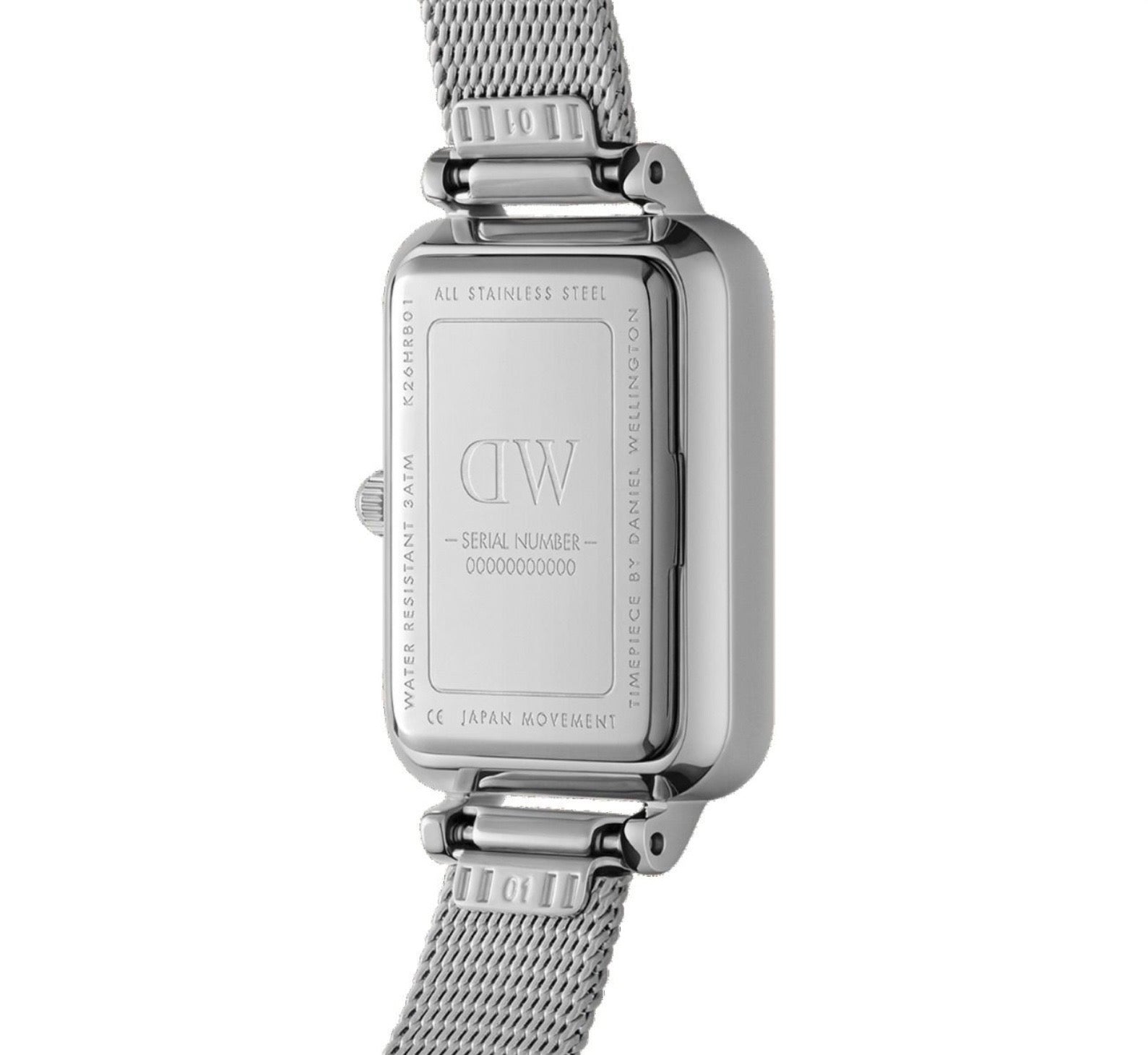 Daniel Wellington Ladies Watch Quadro Lumine Silver 20 DW00100667