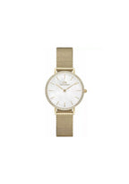 Daniel Wellington Ladies Petite Lumine Gold Watch with 28mm case and minimalist design, featuring a gold-tone dial and strap.
