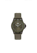 Adidas Originals men's watch Expression One AOFH23017 with black strap and round dial showing time and branding.