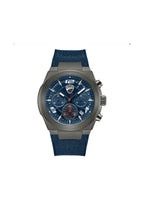 Ducati men's Touring Chronograph watch with black dial, silver case, and leather strap, showcasing sporty Ducati Watches style.
