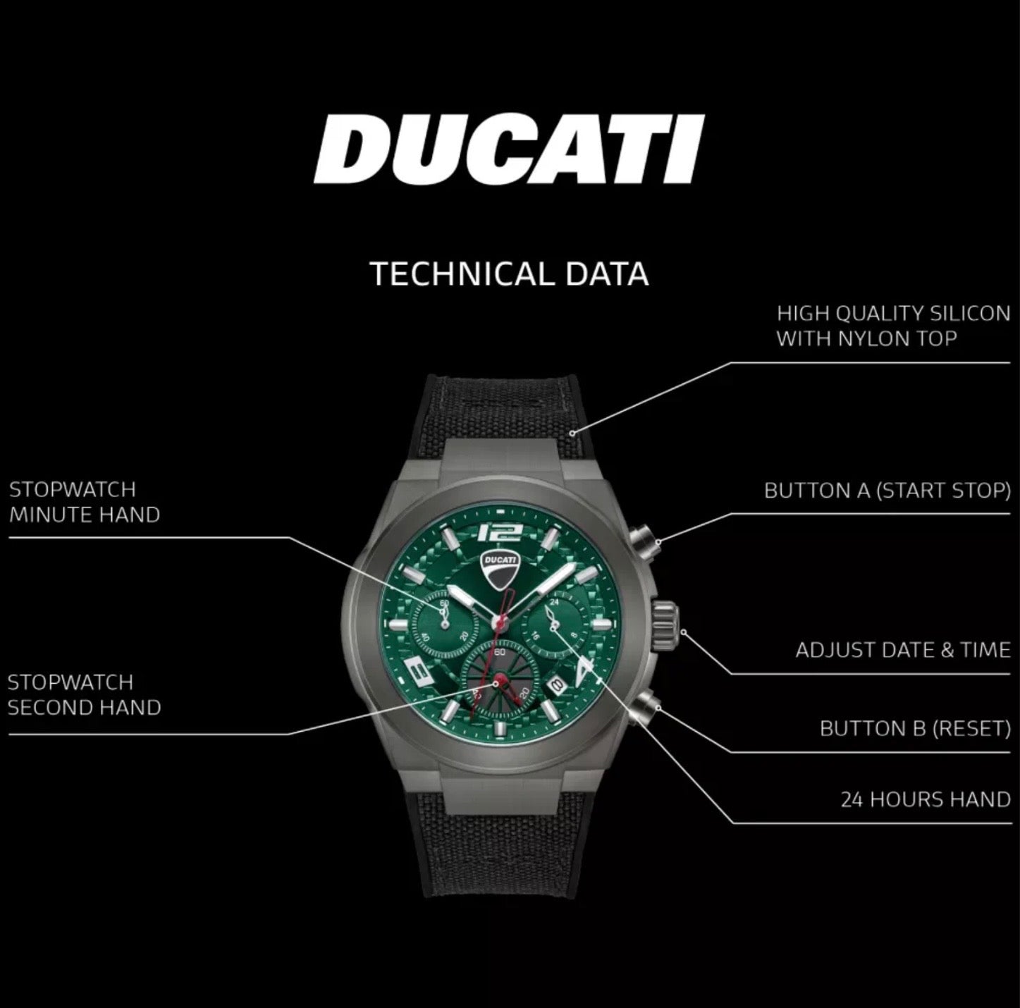 Ducati Mens Watch Chronograph Touring DTWGC0002001