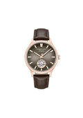 Kenneth Cole Mens Watch Newport Brown Skeleton Automatic KCWGX0098004