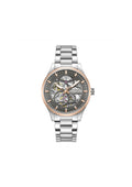 Kenneth Cole Mens Watch Ashton Silver Skeleton Automatic KCWGY0080702