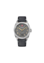 Swiss Military Air Condor men's Swiss made watch with stainless steel case and black dial, showing time and chronograph features.