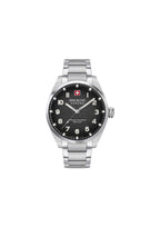 Swiss Military Hanowa men's watch with grey dial and stainless steel band, Swiss Made, model SMWGG0001503.