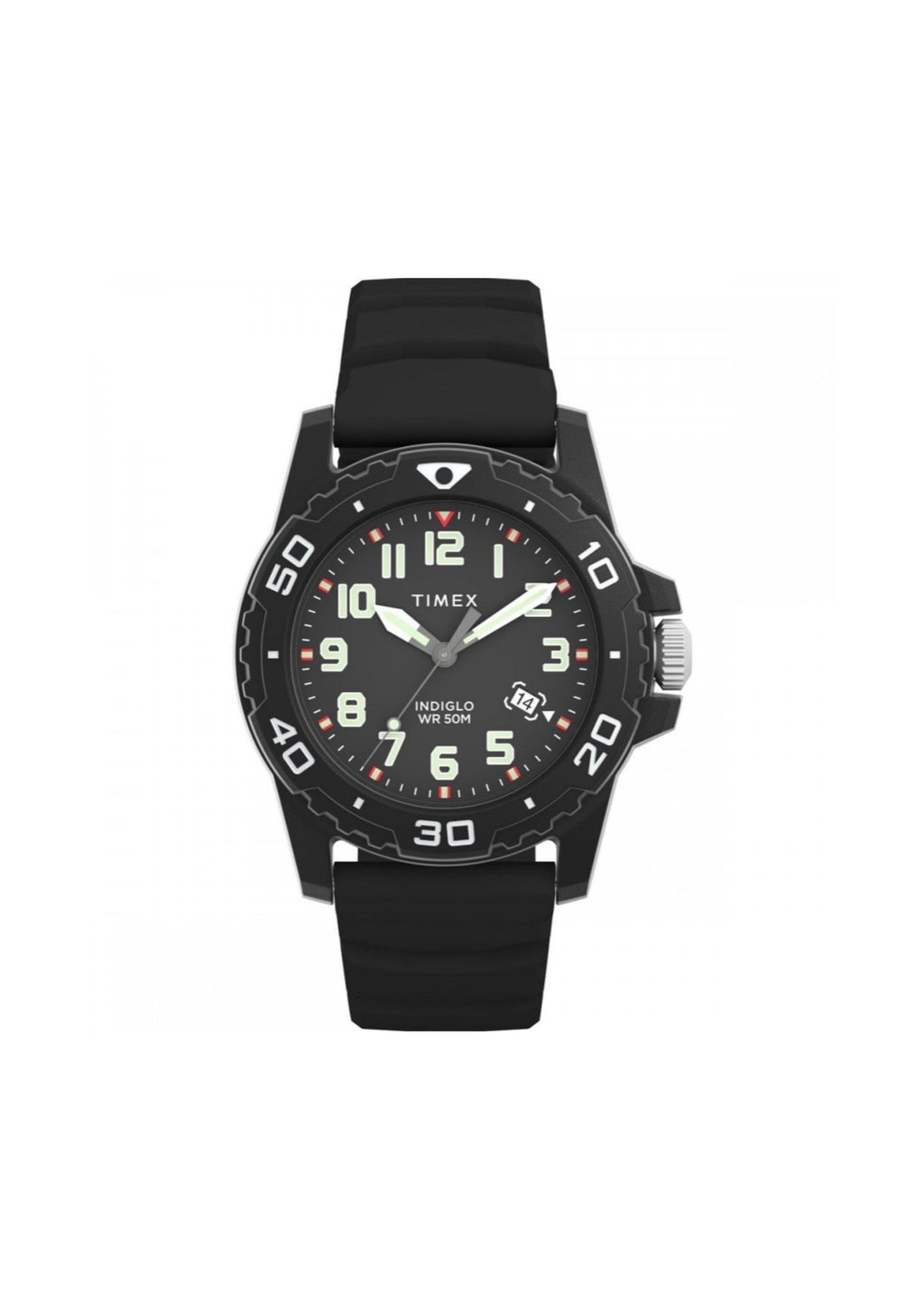 Timex Mens Watch Divers Style Black Silicone Strap Quartz TW5M61200 - Maxis Retail Ltd