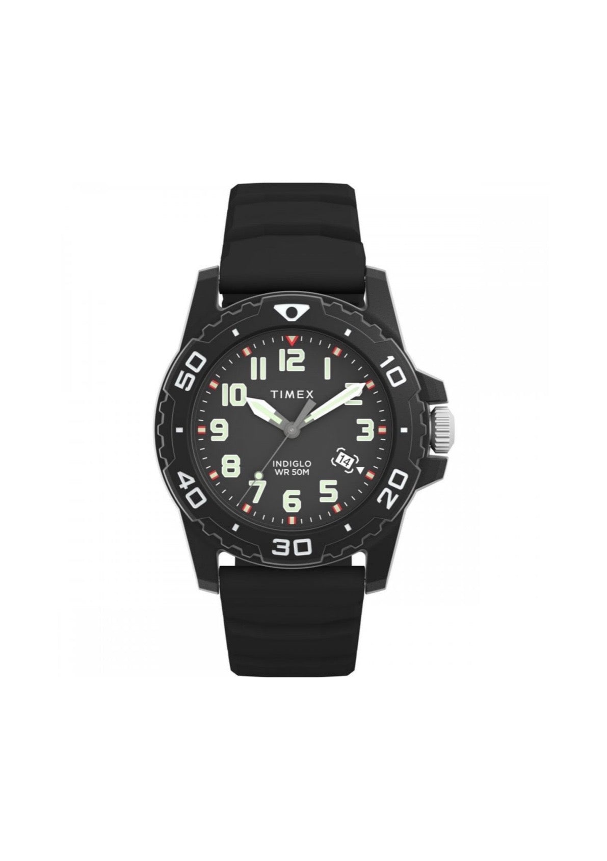 Timex Mens Watch Divers Style Black Silicone Strap Quartz TW5M61200 - Maxis Retail Ltd