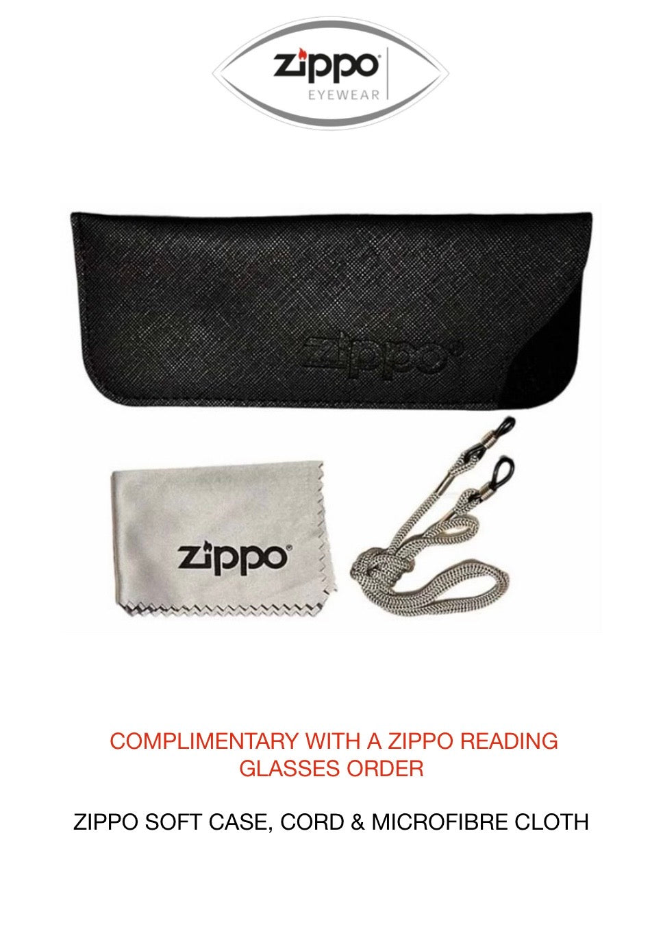 Zippo Reading Glasses 31Z-B25 Non-Prescription Italian Design