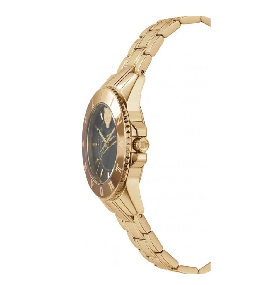 Philipp Plein Sport Watch Ladies Glam Black Dial Gold Case Quartz PSKBA0923