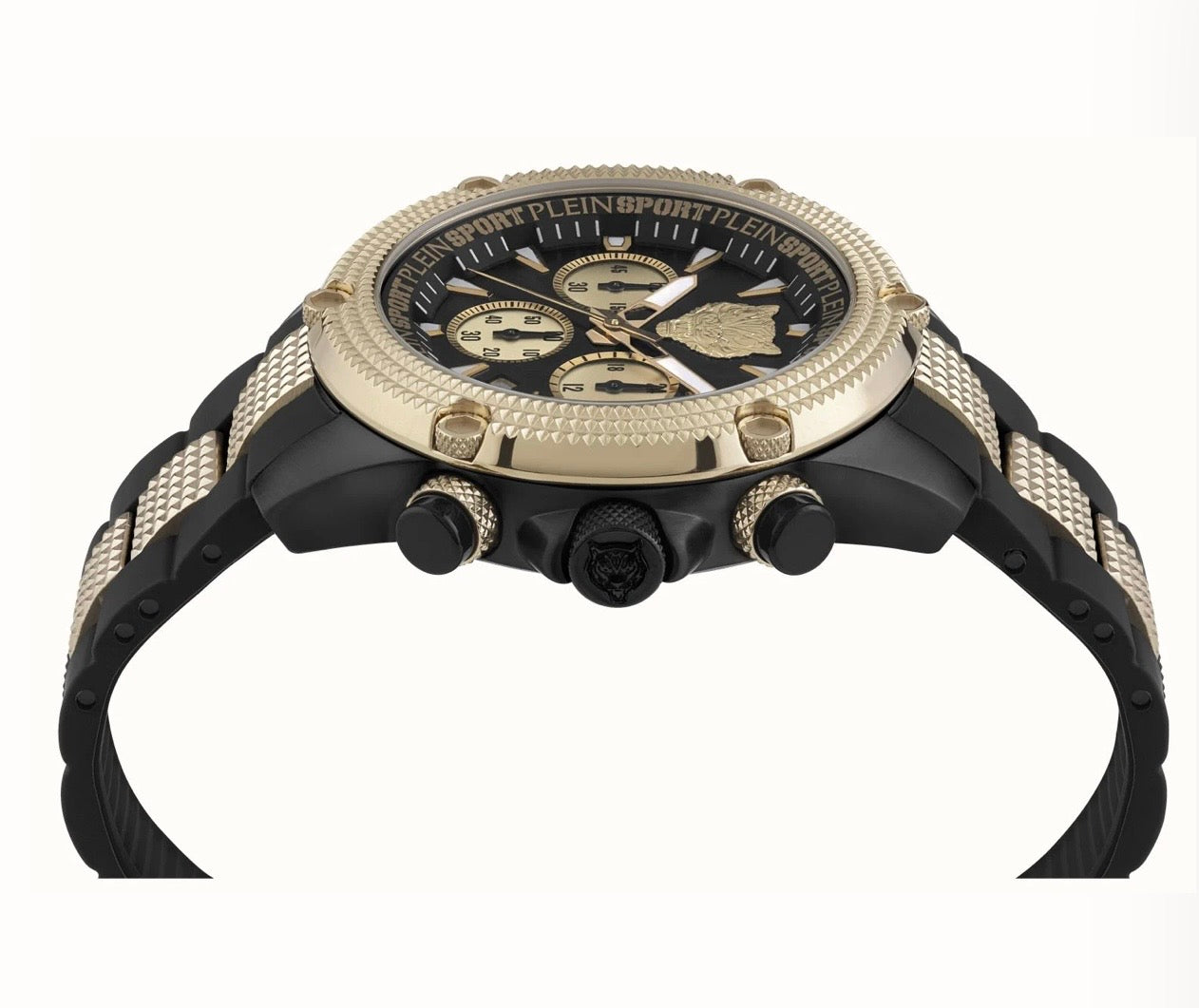Philipp Plein Sport Watch Mens Hurricane Chronograph Black Dial Black Case Quartz PSDBA0523