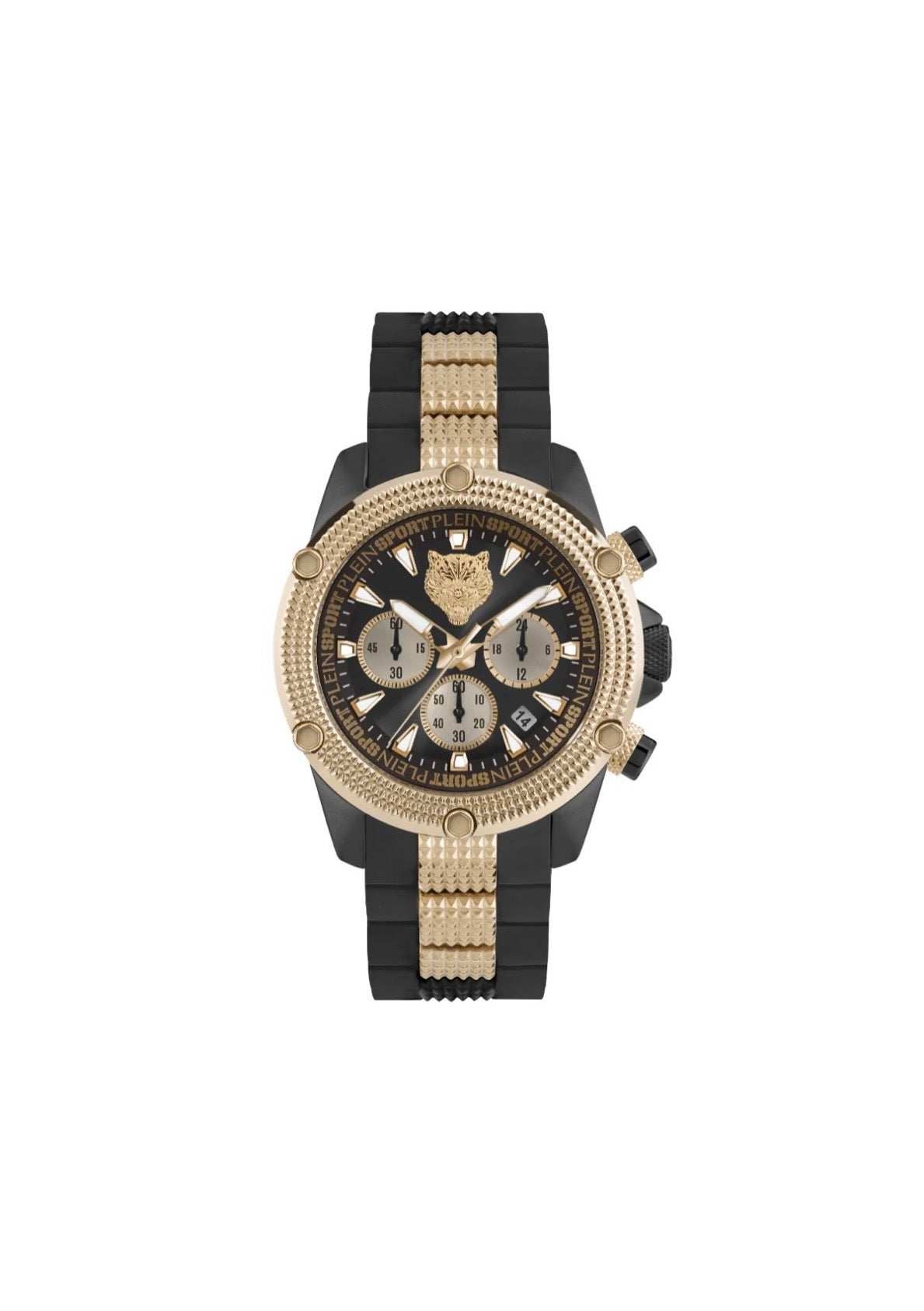 Philipp Plein Sport Watch Mens Hurricane Chronograph Black Dial Black Case Quartz PSDBA0523