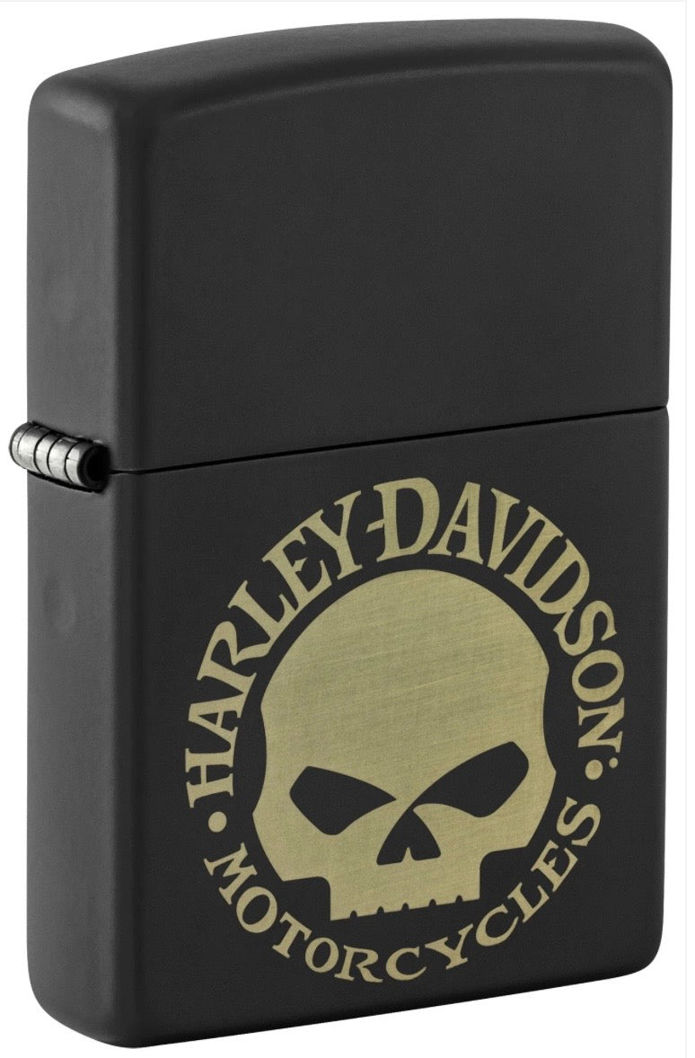 Zippo Lighter Harley Davidson Willie G Skull Design 47102 Windproof