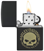 Zippo Lighter Harley Davidson Willie G Skull Design 47102