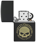 Zippo Lighter Harley Davidson Willie G Skull Design 47102