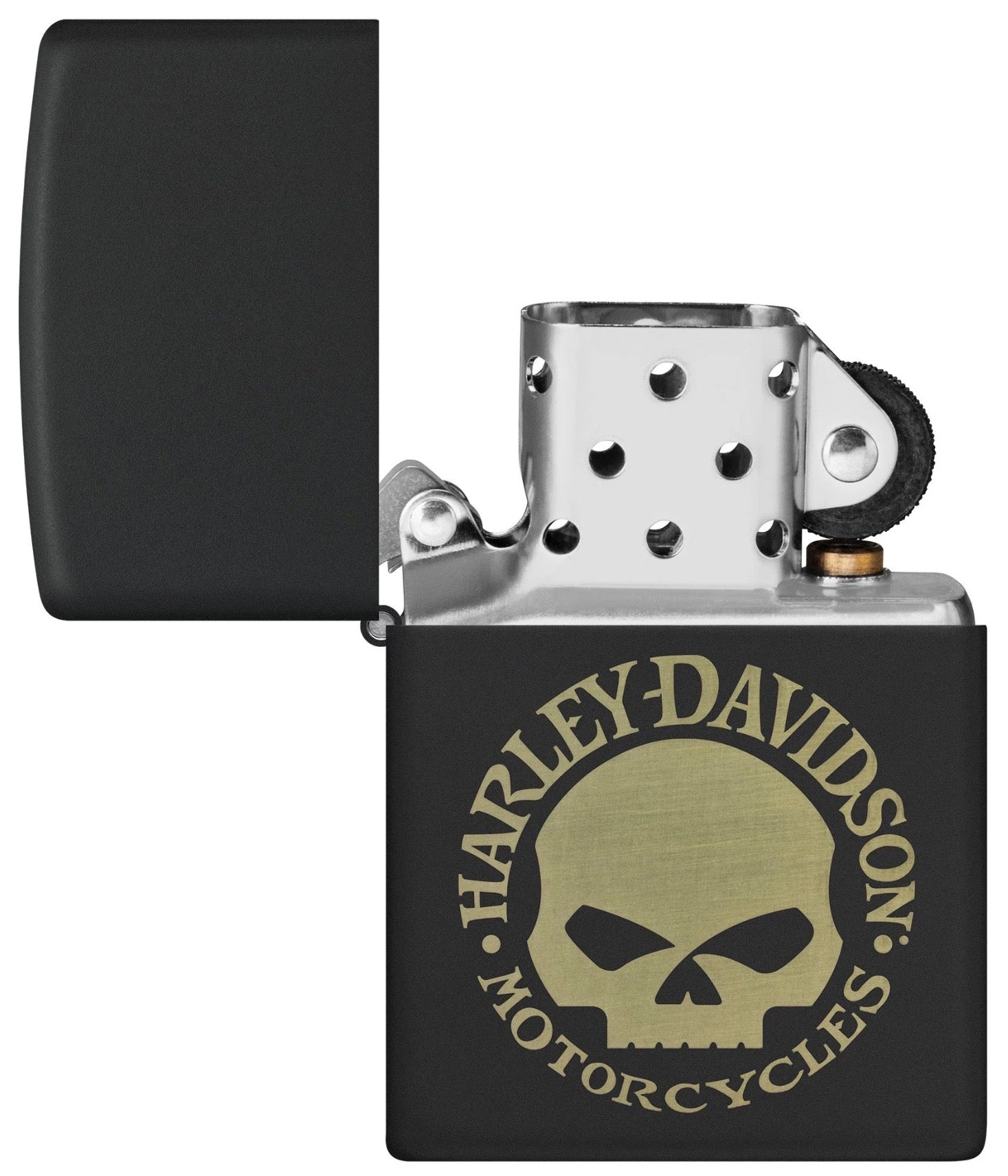 Zippo Lighter Harley Davidson Willie G Skull Design 47102 Windproof