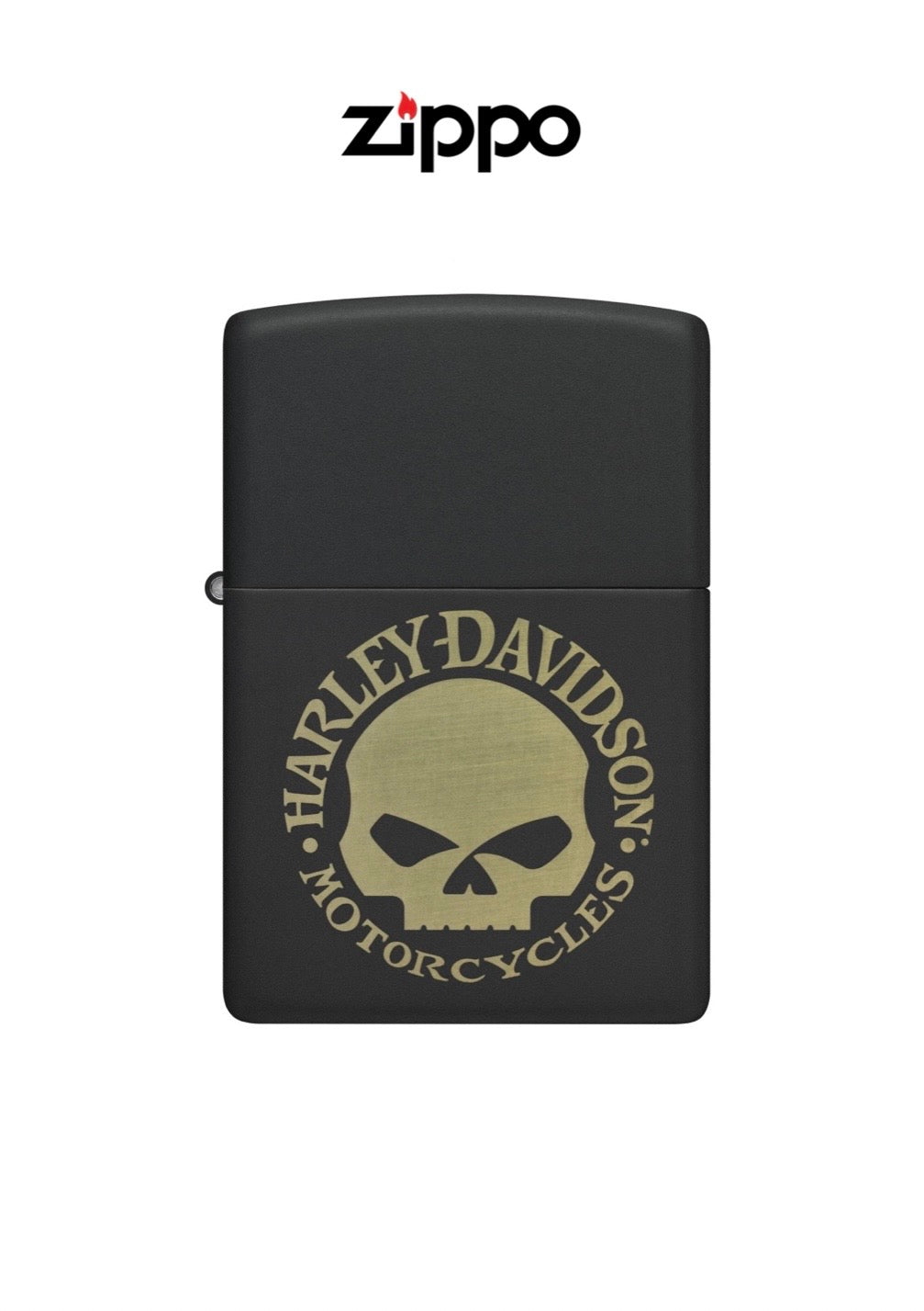 Zippo Lighter Harley Davidson Willie G Skull Design 47102 Windproof