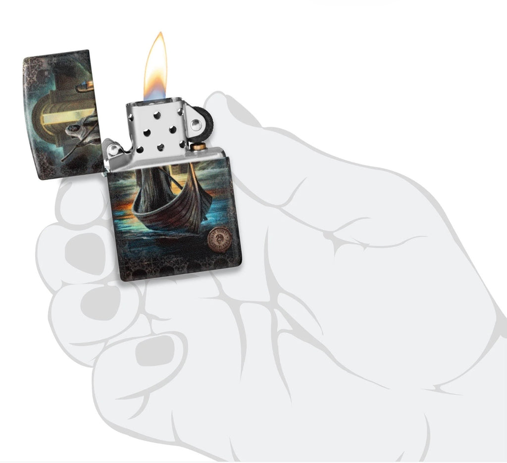 Zippo Lighter Anne Stokes The Ferryman Design 47085 Windproof